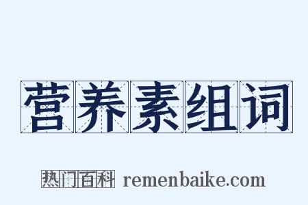 营养素组词是什么意思的图片